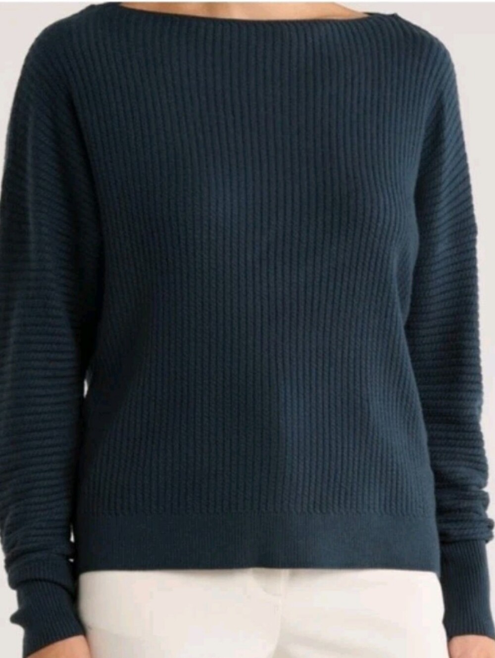 T Tahari Size XL Teal Boat Neck Dolman Sleeve Sweater Msrp $68